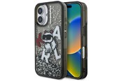 Mobile - Covers & Cases - Karl Lagerfeld Liquid Glitter Choupette Logo iPhone 16 Case - Black - 3666339464028