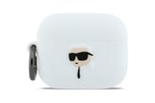 Andra mobiltillbehör - Karl Lagerfeld Silicone Karl Head 3D Case for AirPods Pro 3 - White - 3666339574673