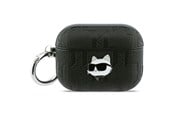 Andra mobiltillbehör - Karl Lagerfeld Monogram Choupette Head Case for AirPods Pro 3 - Black - 3666339577568