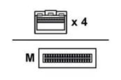 Nätverkskabel - Arista Networks Arista 100GBase-CU direct attach cable - 1 m - Svart - CAB-Q-4S-100G-1M