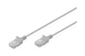 Nätverkskabel - DIGITUS patch cable - 2 m - grey - Grå - DK-1618-020S-10
