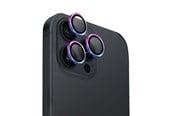 Mobiltelefontillbehör-Skyddsfilm - UNIQ Optix Aluminum Camera Lens Protector Tempered Glass Camera Protector Phone Camera With Applicator For iPhone 16 Pro / 16 Pro Max - Iridescent - 8886463690383