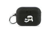 Mobile - Covers & Cases - Karl Lagerfeld Monogram Karl & Choupette Head Case for AirPods Pro 3 - Black - 3666339574628