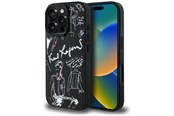Mobile - Covers & Cases - Karl Lagerfeld Grained Pattern & Logo MagSafe Case for iPhone 16 Pro - Black - 3666339463328