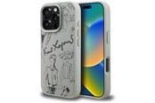 Mobile - Covers & Cases - Karl Lagerfeld Grained Pattern & Logo MagSafe Case for iPhone 16 Pro - Gray - 3666339463502