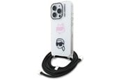Mobile - Covers & Cases - Karl Lagerfeld IML Crossbody Karl&Choupette Head Case for iPhone 16 Pro Max - White - 3666339462079