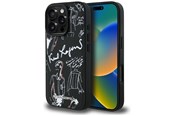 Mobile - Covers & Cases - Karl Lagerfeld Grained Pattern & Logo MagSafe Case for iPhone 16 Pro Max - Black - 3666339463335