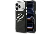 Mobile - Covers & Cases - Karl Lagerfeld IML Glitter KL Diamond Logo Case for iPhone 17 Pro - Black - 3666339604615