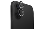 Mobiltelefontillbehör-Skyddsfilm - UNIQ Optix Clear Camera Lens Protector Screen Protector iPhone 16 / 16 Plus with Applicator - Clear Black - 8886463690253