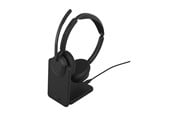 Hörlurar / Headset - Jabra Evolve3 45 MS - USB-C with Dongle - Stereo (Charging Stand) - 34599-999-889