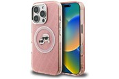 Mobile - Covers & Cases - Karl Lagerfeld IML Glitter Karl & Choupette Heads Logo MagSafe Case for iPhone 16 Pro - Pink - 3666339468361