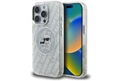 Mobile - Covers & Cases - Karl Lagerfeld IML Glitter Karl & Choupette Heads Logo MagSafe Case for iPhone 16 Pro - Gray - 3666339468545