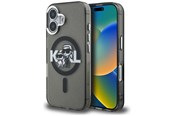 Mobile - Covers & Cases - Karl Lagerfeld IML Glitter Karl & Choupette Sketch Logo MagSafe Case for iPhone 16 - Black - 3666339460785