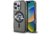 Mobile - Covers & Cases - Karl Lagerfeld IML Glitter Karl & Choupette Sketch Logo MagSafe Case for iPhone 16 Pro - Black - 3666339460808