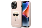 Mobile - Covers & Cases - Karl Lagerfeld KLHCP14LSLKHLP iPhone 14 Pro 6.1 "hardcase pink / pink Silicone Karl`s Head - 3666339085469