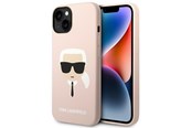 Mobile - Covers & Cases - Karl Lagerfeld Silicone Karl's Head MagSafe Case for iPhone 14 Plus - Light Pink - 3666339078041