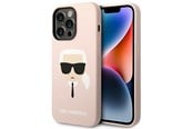 Mobile - Covers & Cases - Karl Lagerfeld KLHCP14XSLKHLP iPhone 14 Pro Max 6.7 "hardcase pink / pink Silicone Karl`s Head - 3666339085476