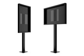 Väggfäste, AV-Möbel - Multibrackets M Pro Series stand - totem - for digital signage LCD panel - rotate - black RAL 9005 - Max 63 kg - recommended for 55" - 7340234812561