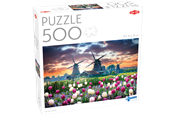 Pusselspel - Tactic 500 pcs puzzle: Old Mills and Tulips - 56652