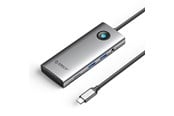 USB Hub - ORICO PW11 8in1 USB-C Docking Station 2x USB-A 3.0 1x USB-C PD 100W 1x HDMI 4K 60Hz 1x microSD/SD 1x RJ45 Gigabit Ethernet 1x Audio 3.5mm - Gray USB Hub - Grey - PW11-8PM-GY-EP