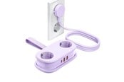 Strömkabel (extern) - ORICO AP3 20W GaN 5in1 Power Strip 2x AC + 2x USB-A + 1x USB-C - Purple - AP3-2A2U1C-PRO-EU-PU-HU
