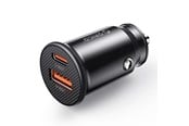 Mobile - Adapters & Chargers - ORICO PowerMini 30W USB-C + USB-A Car Charger - Black - PM-30-1A1C-BK-EP-HU