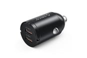 Mobile - Adapters & Chargers - ORICO MiniRing 30W 2x USB-C Car Charger - Black - MR-30-2C-BK-EP-HU
