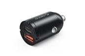 Mobile - Adapters & Chargers - ORICO MiniRing 30W USB-A + USB-C Car Charger - Black - MR-30-1A1C-BK-EP-HU