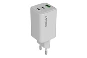 Mobile - Adapters & Chargers - Canyon 65W GaN Laddare 2xUSB-C + USB-A, Vit - CNS-CUW65ACC