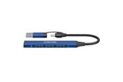 USB Hub - Canyon DS-02 4-i-1 USB-A/C-hubb, Blå USB Hub - USB 3.0 - 4 porte - Blue - CNS-TDS02BL