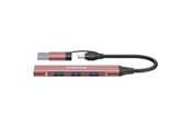 USB Hub - Canyon DS-02 4-i-1 USB-A/C-hubb, Rosa USB Hub - USB 3.0 - 4 porte - Pink - CNS-TDS02P