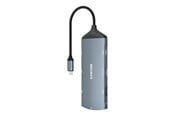 USB Hub - Canyon DS-15 8-i-1 USB-C-hubb 4K, mörkgrå USB Hub - Grey - CNS-TDS15