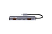 USB Hub - Canyon DS-18 5-i-1 USB-C-hubb, grå USB Hub - USB 3.0 - 5 porte - Grey - CNS-TDS18