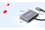 USB Hub - Canyon DS-3 3-i-1 USB-C-hubb, mörkgrå USB Hub - USB 3.0 - 3 porte - Grey - CNS-TDS3