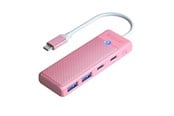 USB Hub - ORICO PAPW2AC-C3-C3 USB Hub 4-port 2x USB-A 3.0 1x USB-C 3.0 with USB-C PD 100W charging 0.15m - pink USB Hub - USB 3.0 - 4 porte - Pink - PAPW2AC-C3-015-PK-EP
