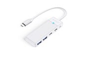 USB Hub - ORICO PAPW2AC-C3 USB Hub 4-port 2x USB-A 3.0 1x USB-C 3.0 with USB-C PD 100W charging 0.15m - white USB Hub - USB 3.0 - 4 porte - Vit - PAPW2AC-C3-015-WH-EP