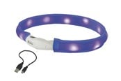 Hundar - Nobby LED halsbånd wide VISIBLE M Blå - L77027