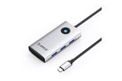 USB Hub - ORICO PW11 6in1 USB-C Docking Station 3x USB-A 3.0 1x USB-C 3.0 1x USB-C PD 100 W 1x HDMI 4K 30Hz - Silver USB Hub - USB 3.0 - 6 porte - Silver - PW11-6P-SV-EP