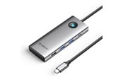 USB Hub - ORICO PW11 8in1 USB-C Docking Station 2x USB-A 3.0 1x USB-A 2.0 1x USB-C 3.0 1x USB-C PD 100W 1x HDMI 4K 60Hz 1x VGA 1080P 60Hz 1x RJ45 Gigabit Ethernet - Gray USB Hub - USB 3.0 - 8 porte - Grey - PW11-8PC-GY-BP