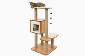 Katter - Catit Vesper Kradsetræ V-High Base Valnød 56 x 56 x 121 - 022517520451