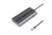 USB Hub - ORICO XDR 12in1 USB-C Docking Station USB-A USB-C HDMI 4K VGA RJ45 Gigabit PD 100W SD and microSD Card Reader - Gray USB Hub - USB 3.1 - 12 porte - Grey - XDR-X22-GY-BP