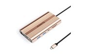 USB Hub - ORICO XDR 12-in-1 USB-C Docking Station USB-A USB-C HDMI 4K VGA RJ45 Gigabit PD 100W SD and microSD Card Reader - Rose Gold USB Hub - USB 3.1 - 12 porte - XDR-X22-RG-BP