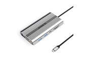 USB Hub - ORICO XDR 12in1 USB-C Docking Station USB-A USB-C HDMI 4K VGA RJ45 Gigabit PD 100W SD and microSD Card Reader - Silver USB Hub - USB 3.1 - 12 porte - Grey - XDR-X22-SV-BP