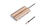 USB Hub - ORICO XDR 12in1 USB-C Docking Station USB-A USB-C 2x HDMI 4K 60Hz DisplayPort 4K 60Hz RJ45 Gigabit PD 100W SD and microSD Card Reader - Rose Gold USB Hub - USB 3.1 - 12 porte - XDR-X33-RG-BP