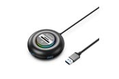 USB Hub - ORICO YXR4 RGB USB Hub 4-Port USB-A 3.0 with SD and microSD Reader 1.8m - Black USB Hub - USB 3.0 - 4 porte - Svart - YXR5-U3-18-BK-BP