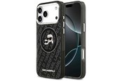 Mobile - Covers & Cases - Karl Lagerfeld IML Glitter Karl&Choupette Heads Logo MagSafe Case for iPhone 17 Pro Max - Black - 3666339498764