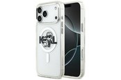 Mobile - Covers & Cases - Karl Lagerfeld IML Glitter Karl & Choupette Sketch Logo MagSafe Case for iPhone 17 Pro Max - Clear - 3666339504540