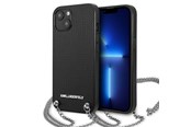 Mobile - Covers & Cases - Karl Lagerfeld KLHCP13SPMK iPhone 13 mini 5.4 "hardcase black / black Leather Textured and Chain - 3666339049928