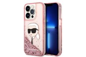 Mobile - Covers & Cases - Karl Lagerfeld Glitter Karl's Head case for iPhone 14 Pro - pink - 3666339086909