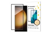 Mobiltelefontillbehör-Skyddsfilm - Wozinsky Full Glue härdat glas för Samsung Galaxy S24 Ultra med black ram - 9145576283868